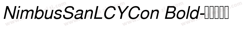 NimbusSanLCYCon Bold字体转换